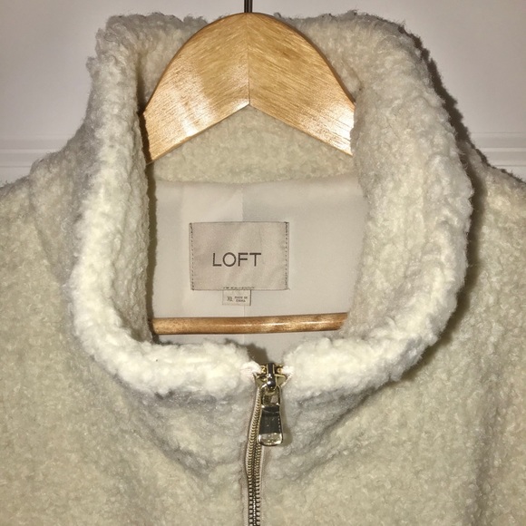 LOFT Fleece Funnel Neck Coat - Picture 3 of 8